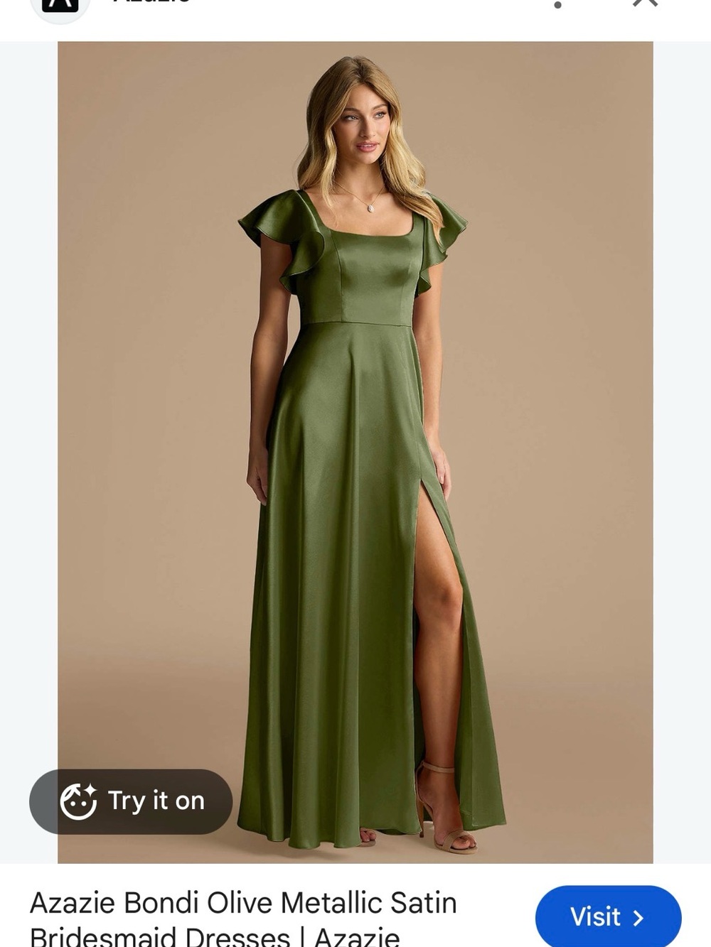 Azazi Bondi Dress in Olive